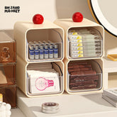 CREATIVE COSMETICS STORAGE BOX – MULTI-COMPARTMENT DRAWER ORGANIZER FOR DESKTOP